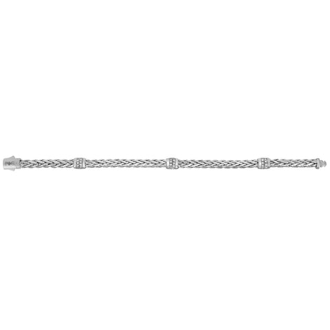 Phillip Gavriel Woven Diamond Station Bracelet