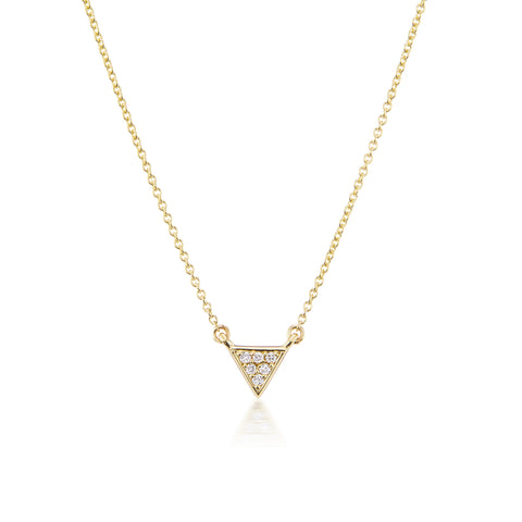Dainty Barmakian Triangle Diamond Pendant