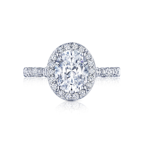 Tacori Petite Crescent Oval Diamond Engagement Ring