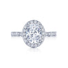 Tacori Petite Crescent Oval Diamond Engagement Ring