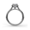 Fana Oval Diamond Halo Engagement Ring