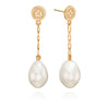 Anna Beck Baroque Pearl Chain Drop Earrings