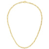 Yellow Gold Paperclip Necklace