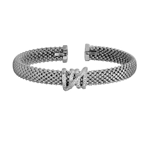 Phillip Gavriel Silver Popcorn Diamond Bracelet