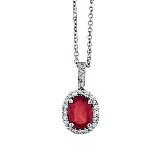 Ruby and Diamond Pendant