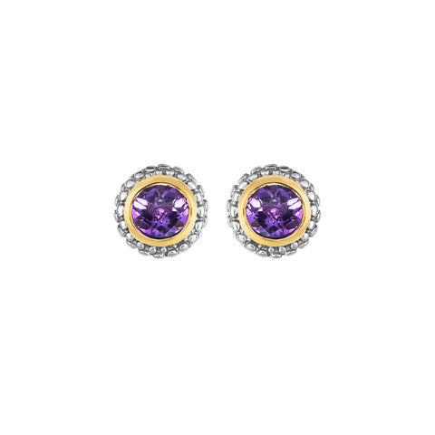 Phillip Gavriel Silver Amethyst Earrings