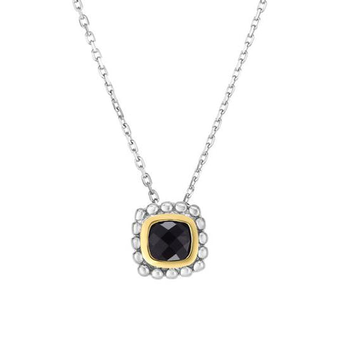 Phillip Gavriel Silver Onyx Quadra Pendant