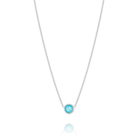 Tacori Petite Floating Bezel Necklace featuring Neo-Turquoise