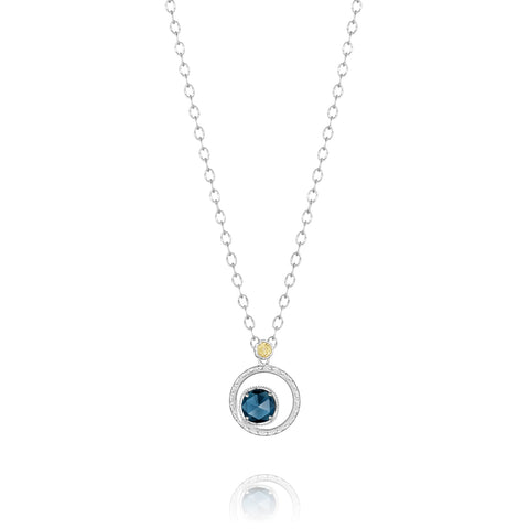 Tacori Silver Bloom Necklace featuring London Blue Topaz