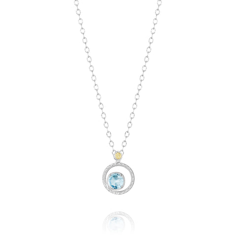 Tacori Silver Bloom Necklace featuring Sky Blue Topaz
