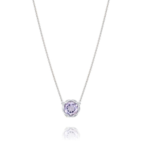 Tacori Bold Crescent Station Necklace featuring Rose Amethyst