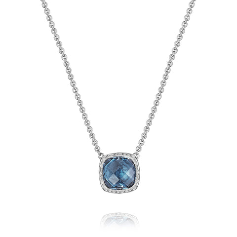 Tacori Cushion Gem Necklace featuring London Blue Topaz