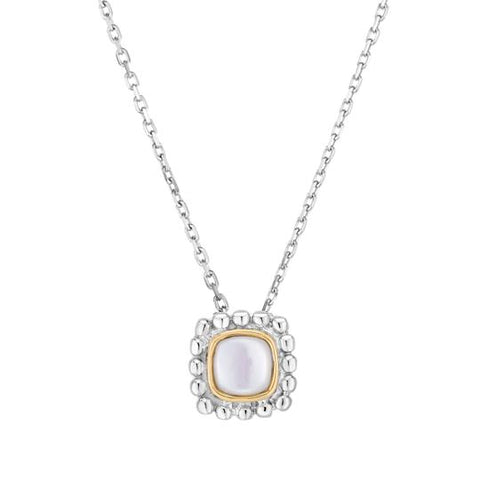 Phillip Gavriel Silver Mother-of-Pearl Quadra Pendant