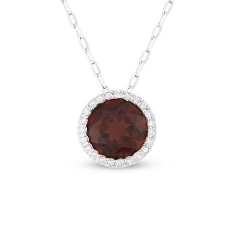 Garnet and Diamond Pendant