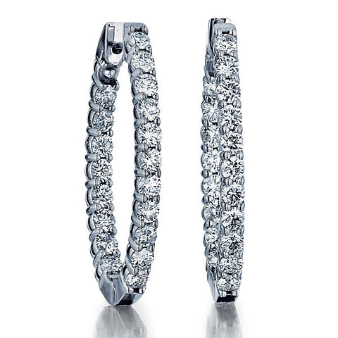 Diamond Hoop Earrings