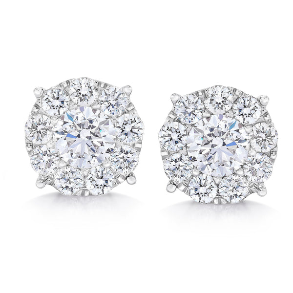 Diamond Cluster Earrings