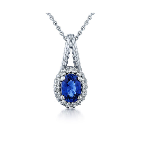 Sapphire and Diamond Pendant