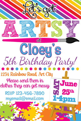 Art Birthday Party