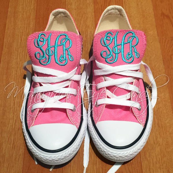 Monogram Converse Sneakers- Youth (Pink 