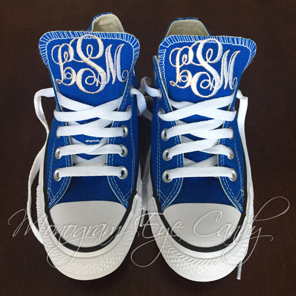 Monogram Converse Sneakers- Royal Blue 
