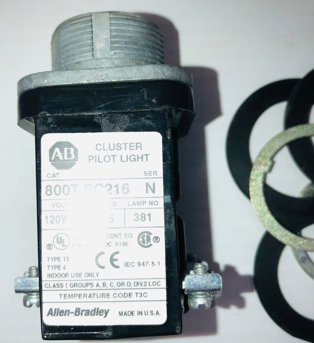 Allen Bradley Cluster Pilot Light Type 13 Series N 800t Pc216xrxr Metal Logics Inc