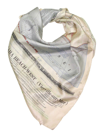 D-Day Omaha Beach Map Scarf 