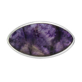 Sterling Silver Blue John Marquise Brooch, M086.