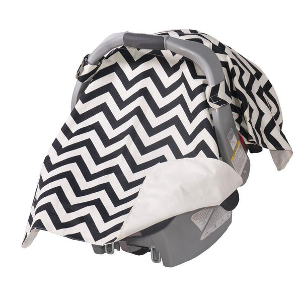 Jolly Jumper Car Seat Veil - Black Chevron