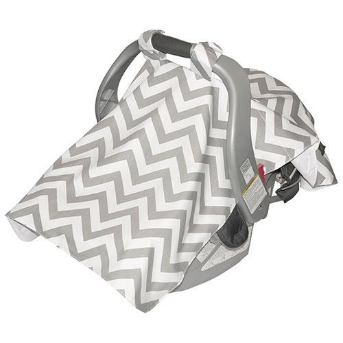 Jolly Jumper Car Seat Veil - Grey Chevron