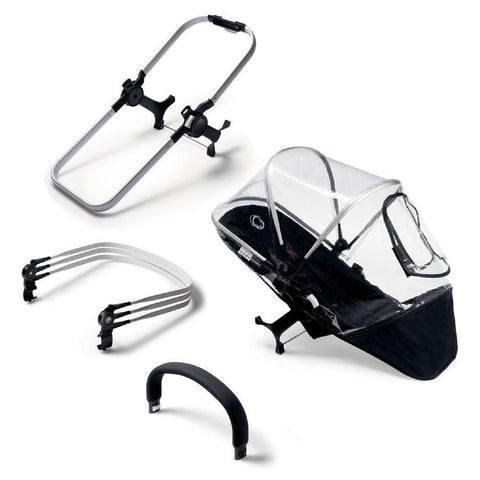 Ababy-ababy.com.au-Bugaboo Donkey2 Duo Extension Set Base - Aluminium-Prams & Strollers-Bugaboo-Ababy