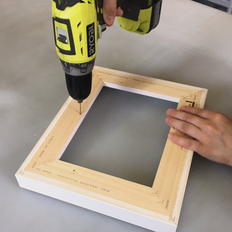 Drill evenly spread holes around the frame and closer to the inner side.