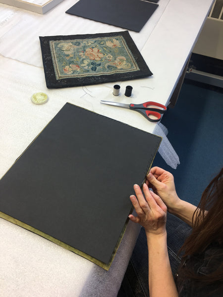 Frames and Stretchers using sewing techniques for tapestry framing in the Lower East Side.