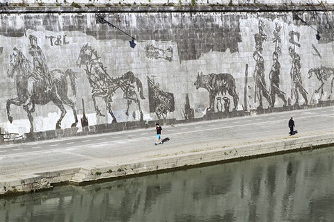 “Triumphs and Laments” by William Kentridge— a 550m frieze on Rome’s Tiber embankment.
