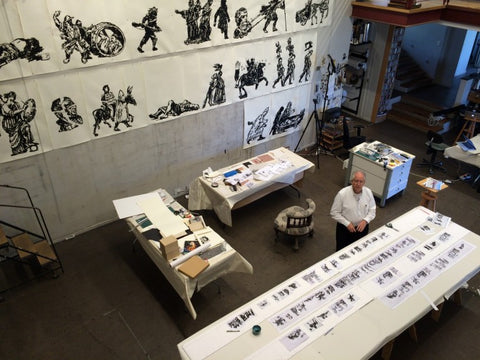 William Kentridge Images for the mural reverse graffiti