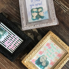 Hand Painted Chocolate Frames by Never Forgotten Designs with Poppy Paint