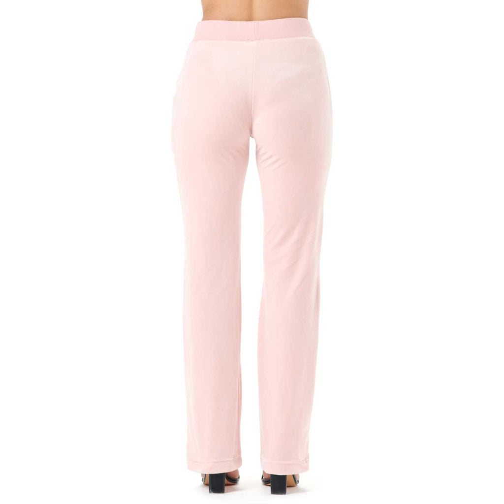 Juicy Couture Del Ray Velour Bottoms Pale Pink