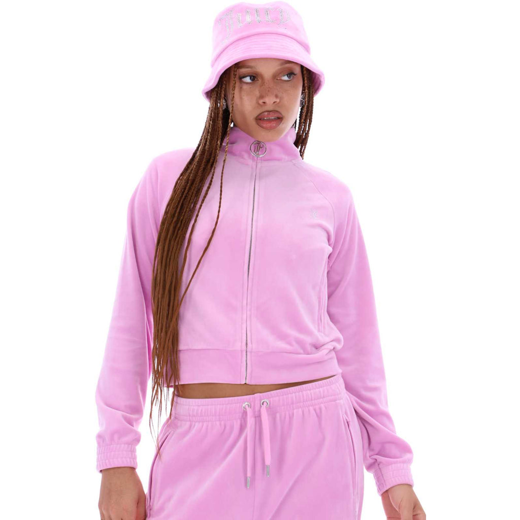 Juicy Couture Tanya Diamante Velour Track Top AW21 Pink