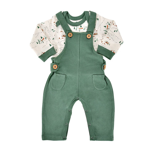 Baby overalls and long sleeve top set | into the woods finn + emma