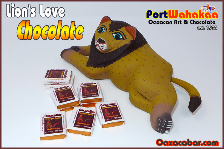 Lion's Love Dark Chocolate from Oaxacabar niche cacao bean bar importer from Oaxaca Mexico
