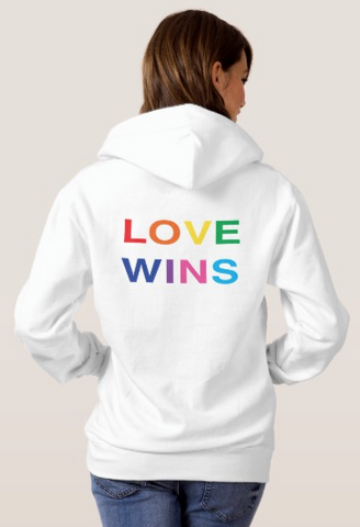 Back View Love Wins Hoodie