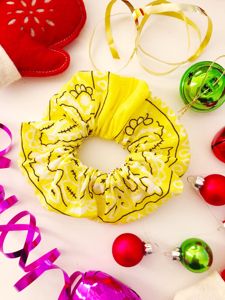 yellow scrunchie christmas gift for her