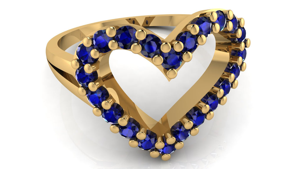 Yellow Gold, Blue Sapphire