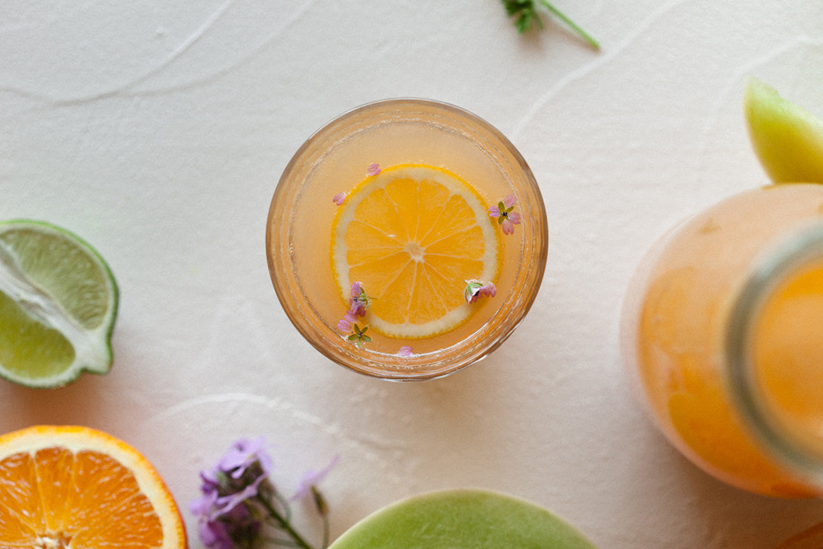 Citrus and Honeydew Sparkling Tea Punch