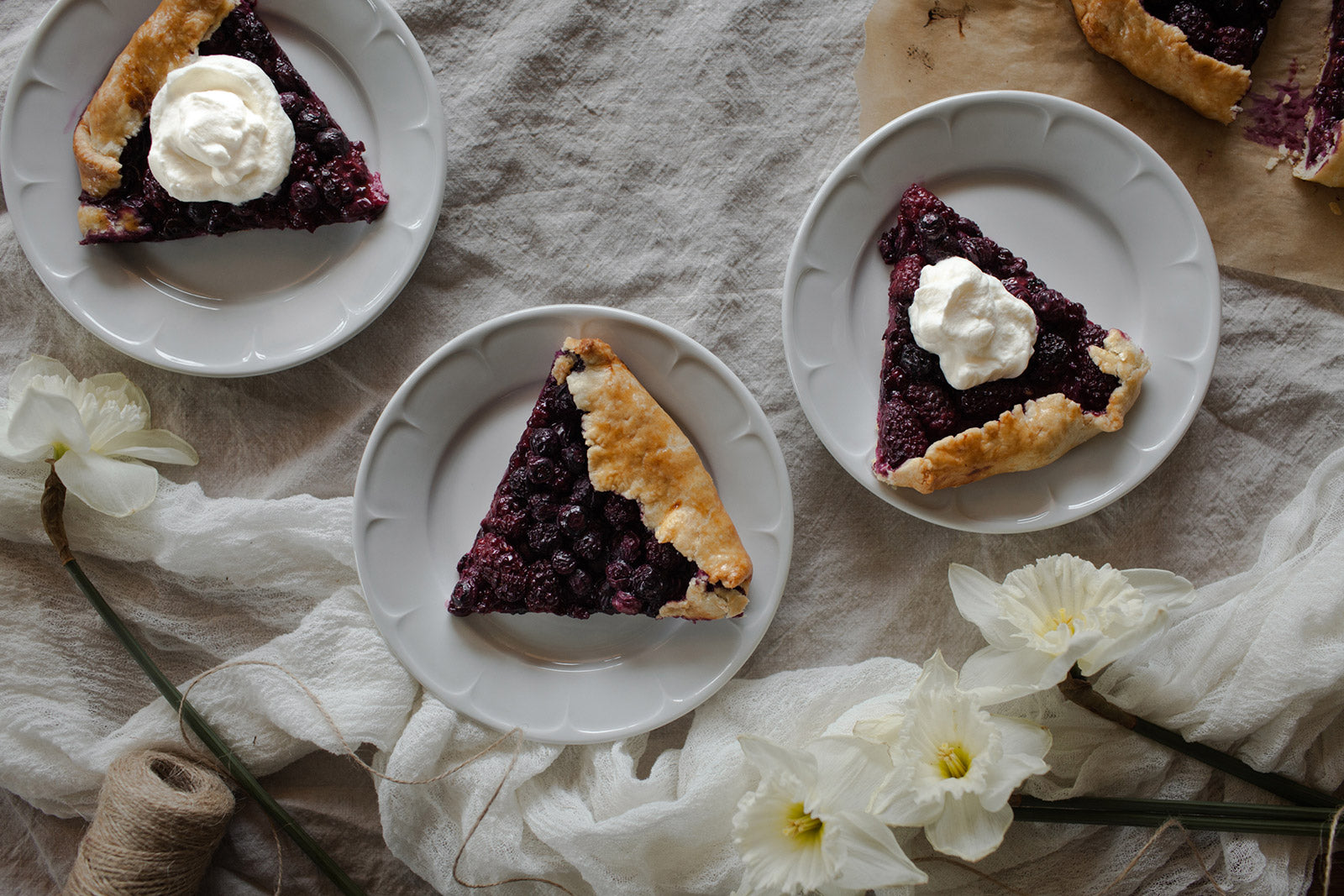 Berry Almond Galette with Asian Pear Tea-Infused Cream