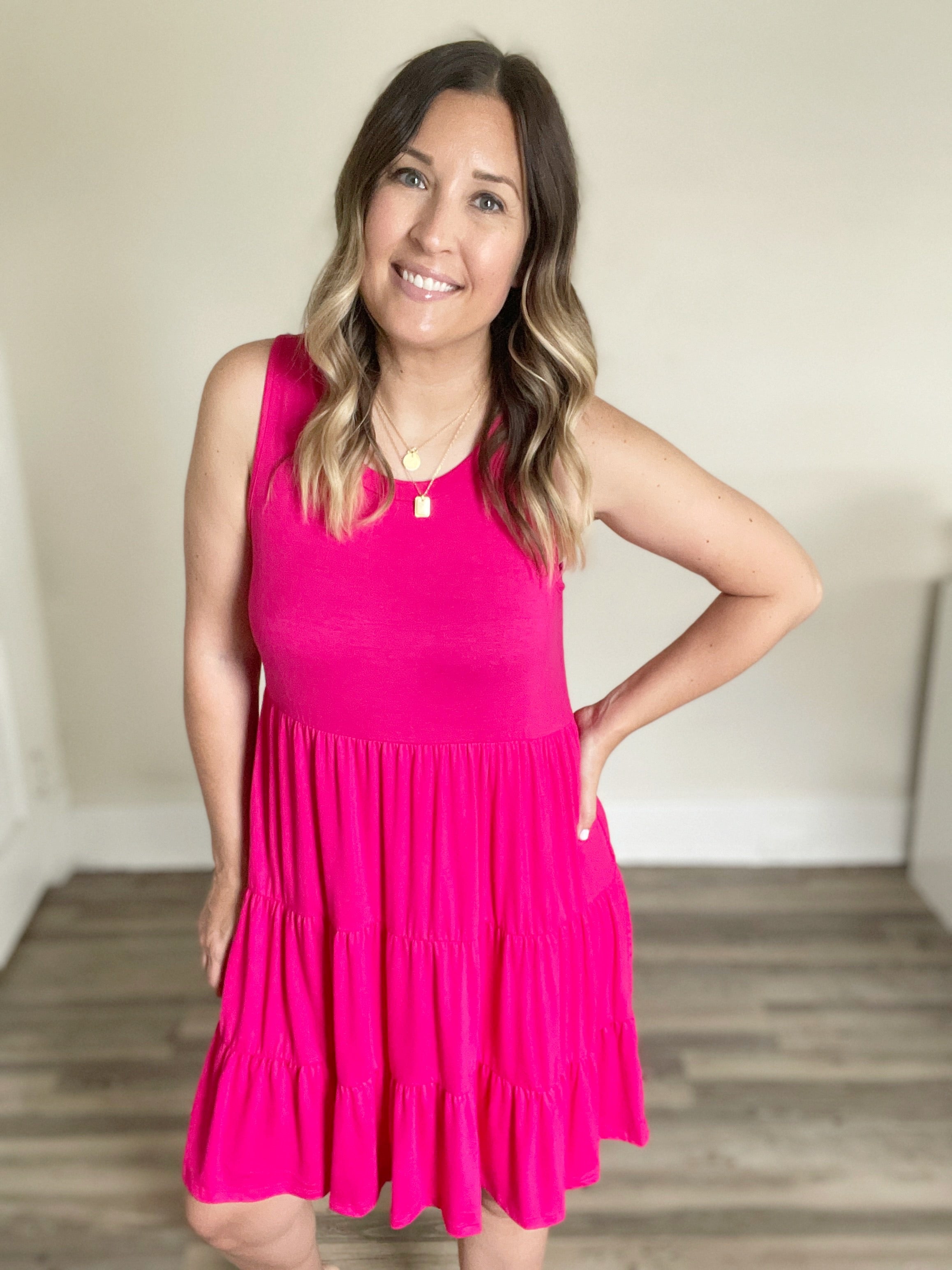 Laurali Dress - Fuchsia