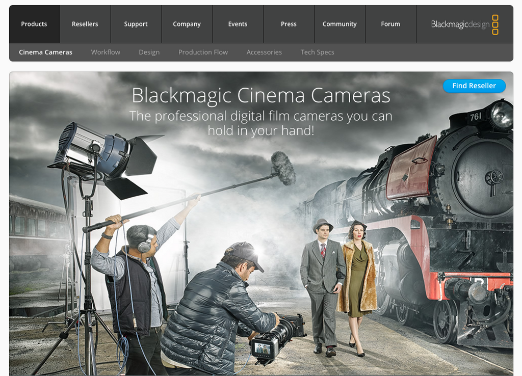 Blackmagic Design could use Shopify Buy Buttons transform their site into an ecommerce hub