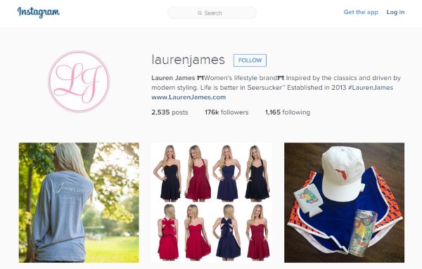 Lauren James Instagram account screenshot