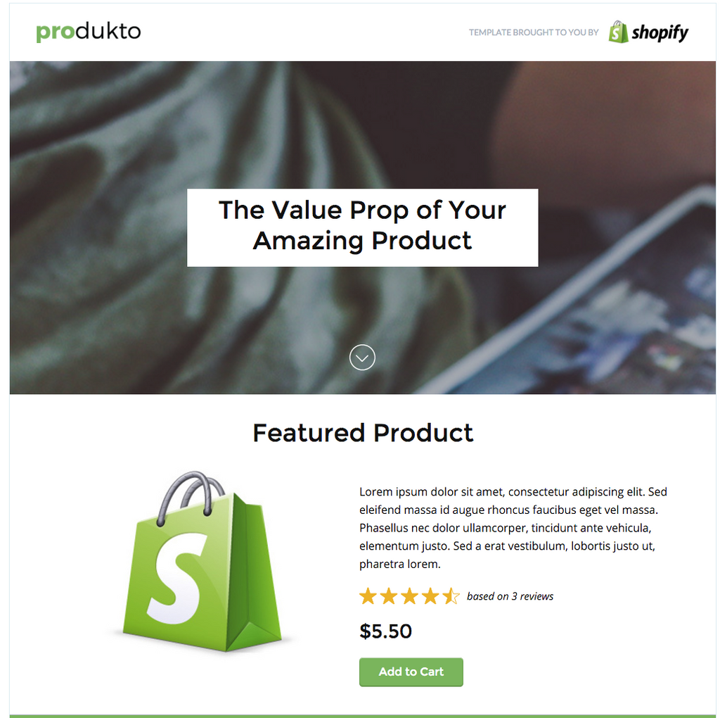 Use Shopify & Unbounce to rapidly prototype and test design ideas