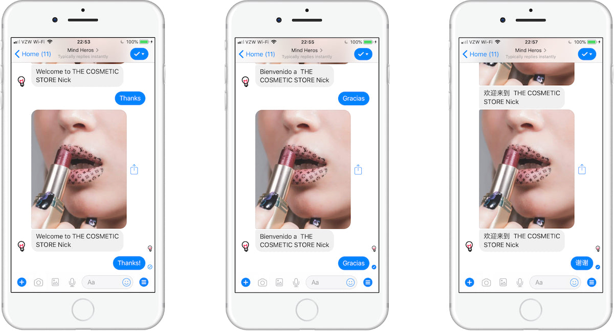 Language personalization inside ecommerce chatbot example