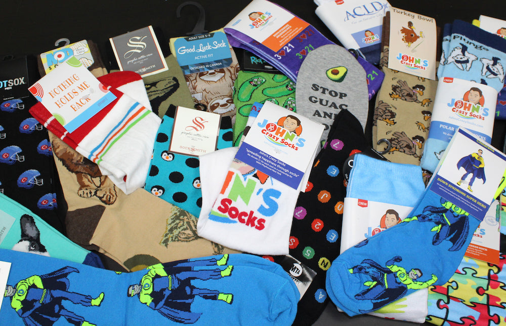 John's Crazy Socks boasts more than 2,300 SKUs in all.